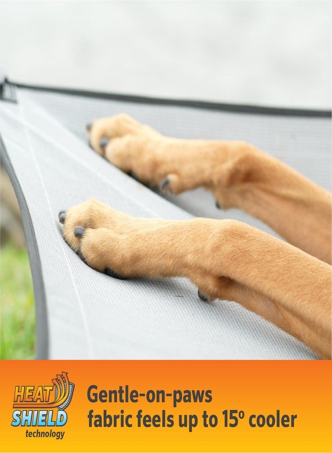 Coolaroo On-The-Go Elevated Dog Bed Kit – Portable & Cooling Travel Cot with HeatShield Fabric for Small Dogs, Lightweight & Compact, Includes Matching Carry Bag & Pacific Blue Bonus Cover, Small - Image 2